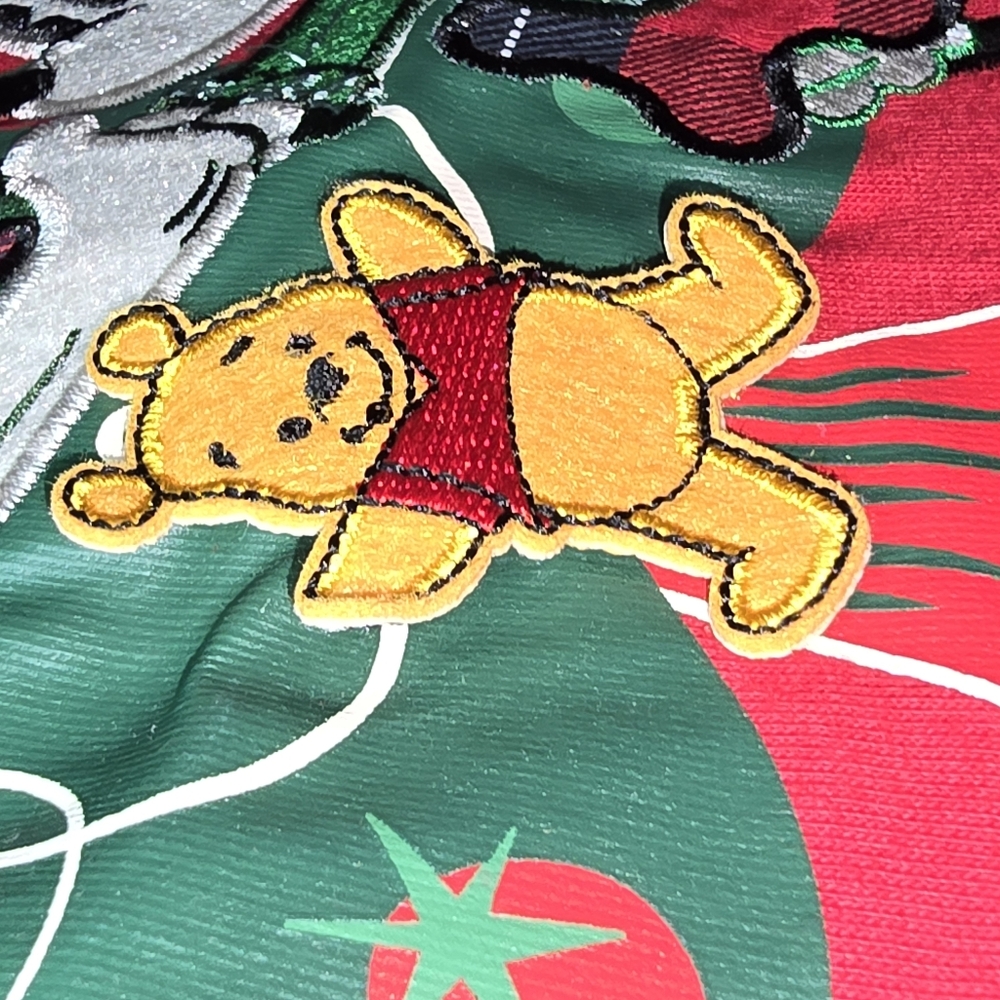 Disney Parks Girls Christmas Red Shirt Sz L Minnie Tree 3d Character Ornaments - Picture 7 of 10